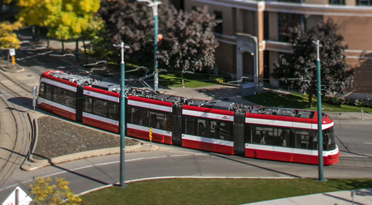 A view of a TTC streetcar