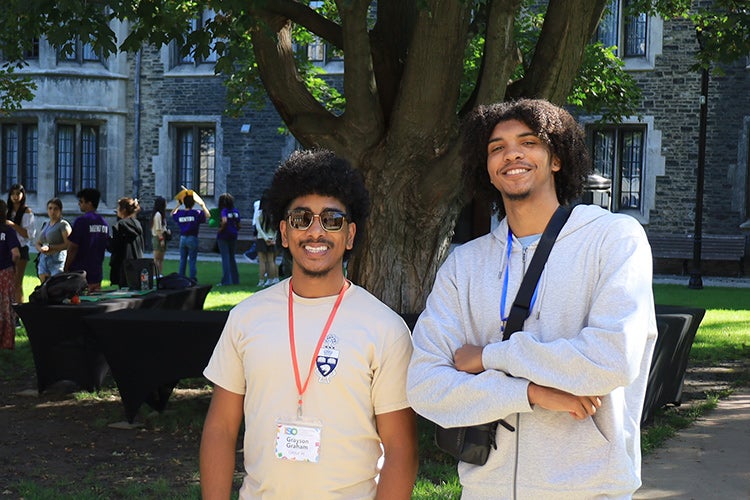 Grayson Graham and Nathan Alston together during orientation 