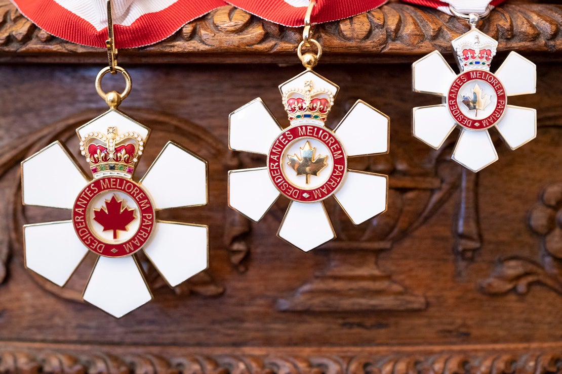 Order of Canada medals on display