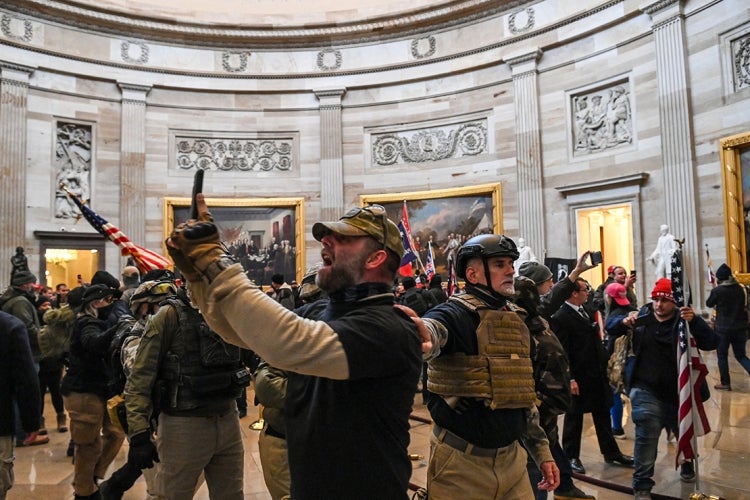 protestors enter the rotunda at the capitol building on january 6, 2021