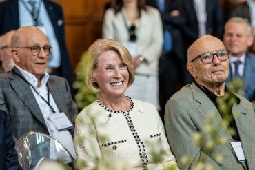 Rose Patten beams during her retirement ceremony