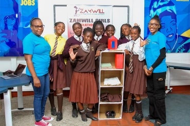 Group photo of some of the "zamwill" students