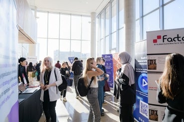 people seen at the 2024 edition of the True Blue expo at the St. George campus of the University of Toronto