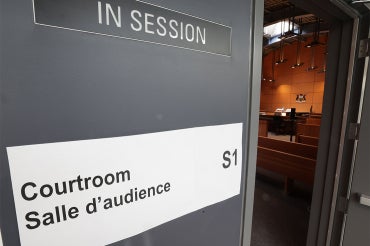 exterior of a courtroom in toronto