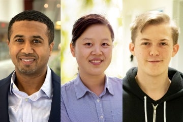 Assistant Professor Husam Abdel-Qadir, post-doctoral researcher Jason Hunt and Assistant Professor Jiaying Gu