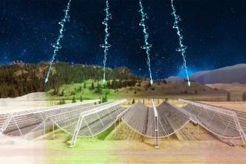 An artist’s impression of the CHIME telescope