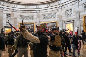 protestors enter the rotunda at the capitol building on january 6, 2021