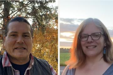 Randy Lundy (photo at left) and Kateri Akiwenzie-Damm (photo at right)